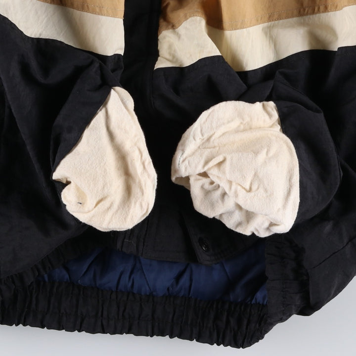 90'S Starter Notre Dame Fighting Irish College Padded Mountain Parka Shell Jacket Polyurethane Coated Nylon navy blue type Vintage Second Hand