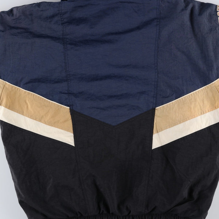 90'S Starter Notre Dame Fighting Irish College Padded Mountain Parka Shell Jacket Polyurethane Coated Nylon navy blue type Vintage Second Hand