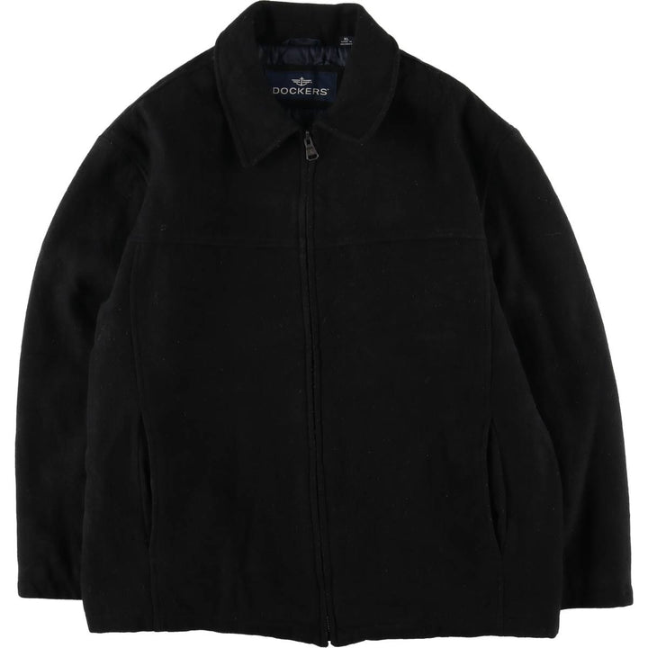 Dockers padded wool sports jacket, men's size XL wool black type Vintage Second Hand