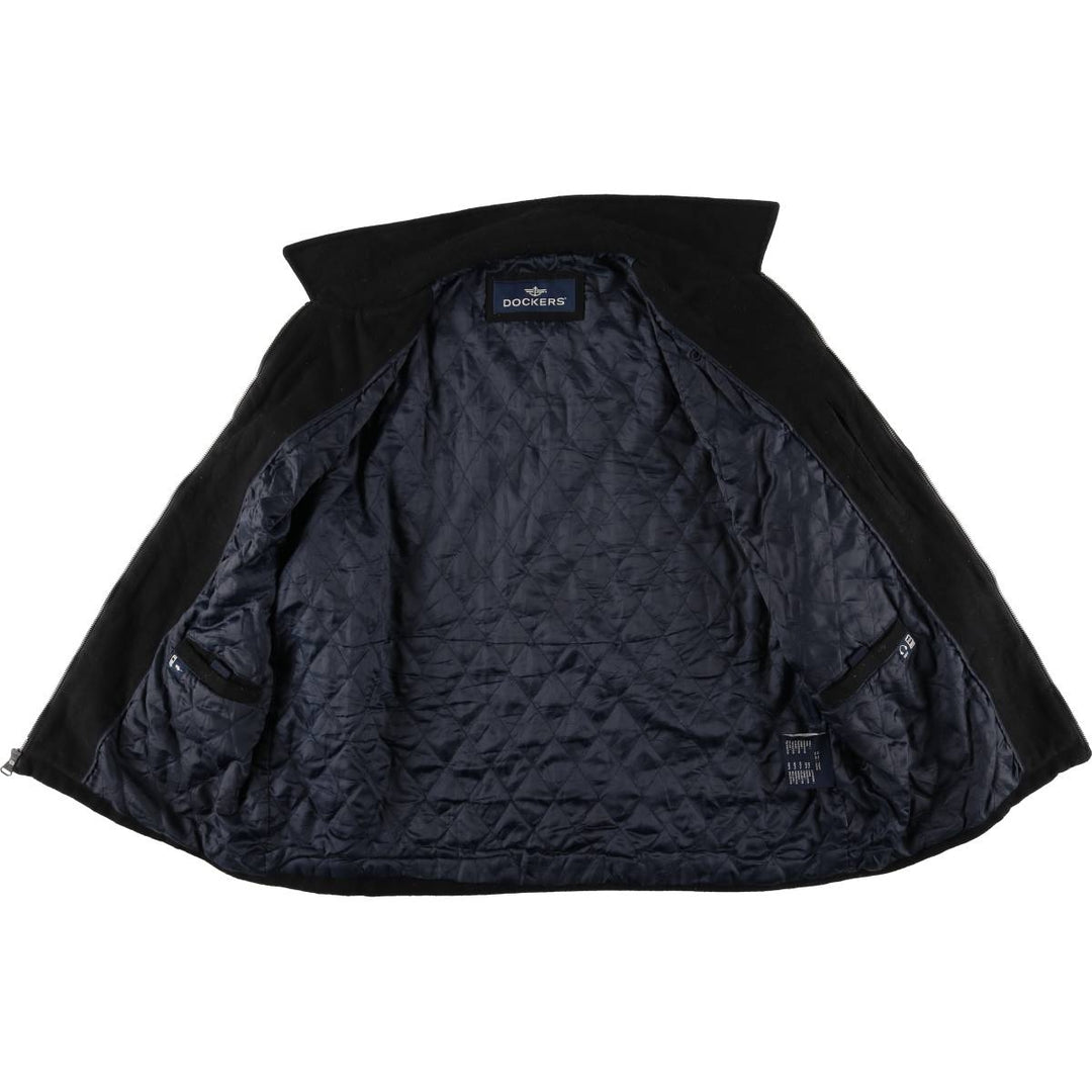 Dockers padded wool sports jacket, men's size XL wool black type Vintage Second Hand