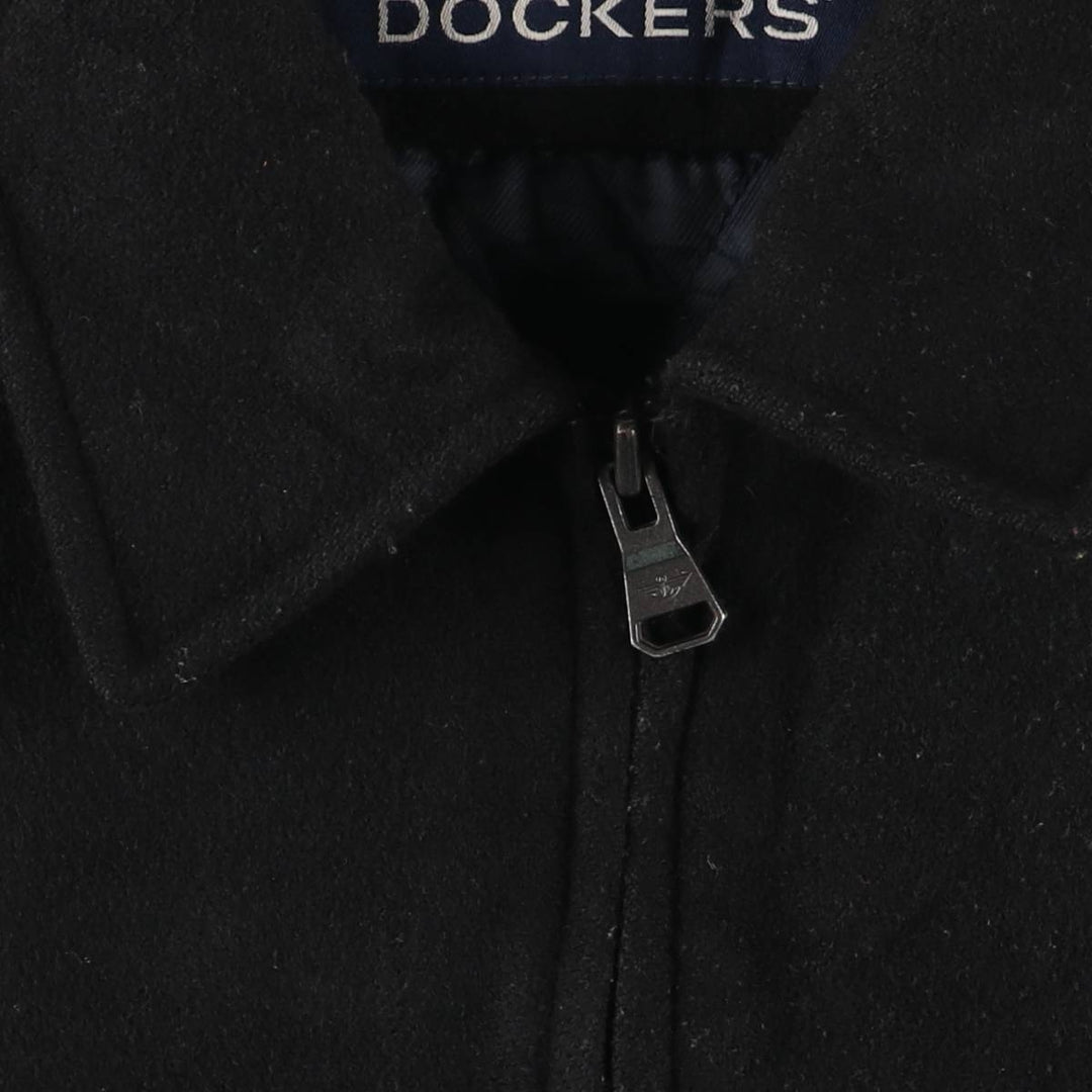 Dockers padded wool sports jacket, men's size XL wool black type Vintage Second Hand