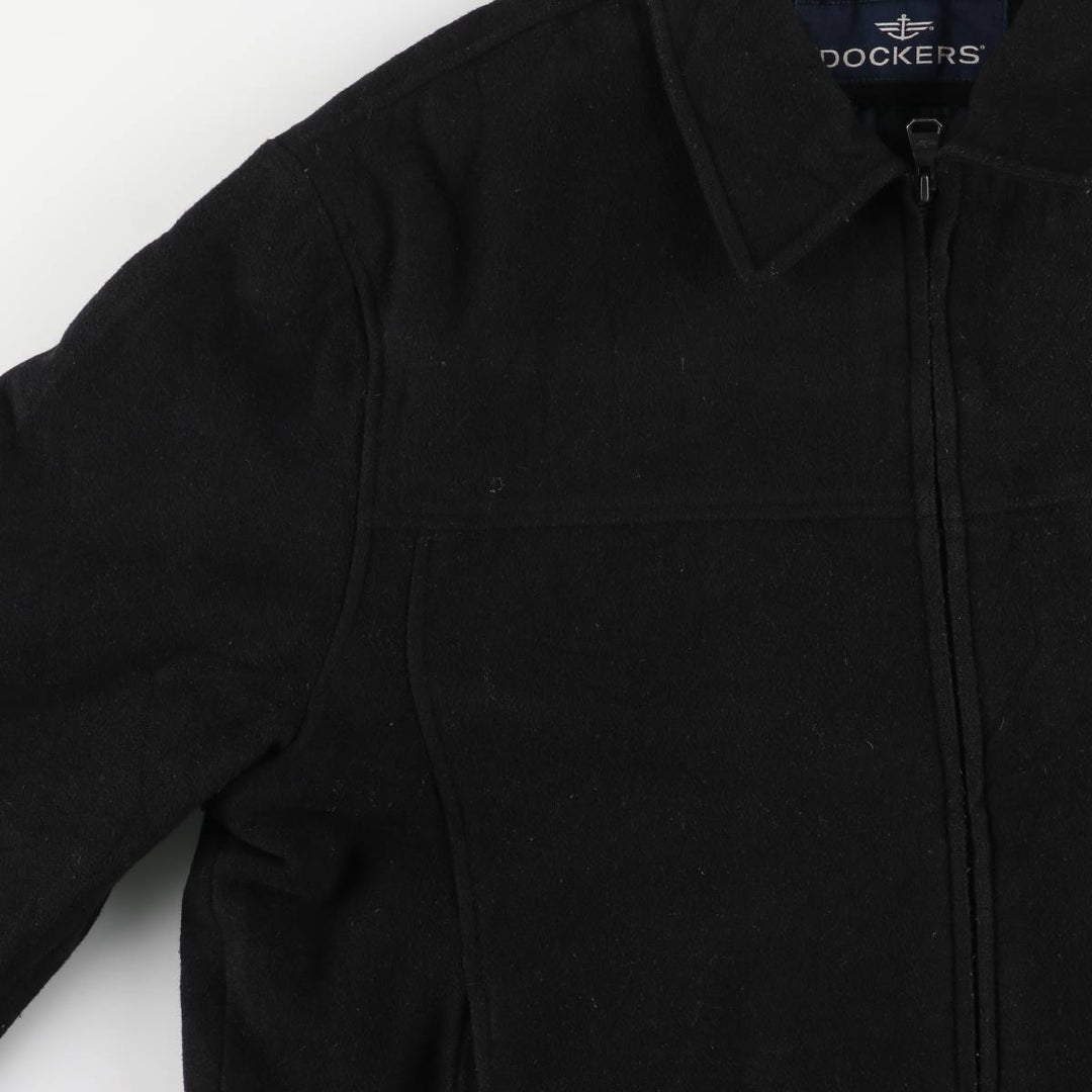 Dockers padded wool sports jacket, men's size XL wool black type Vintage Second Hand
