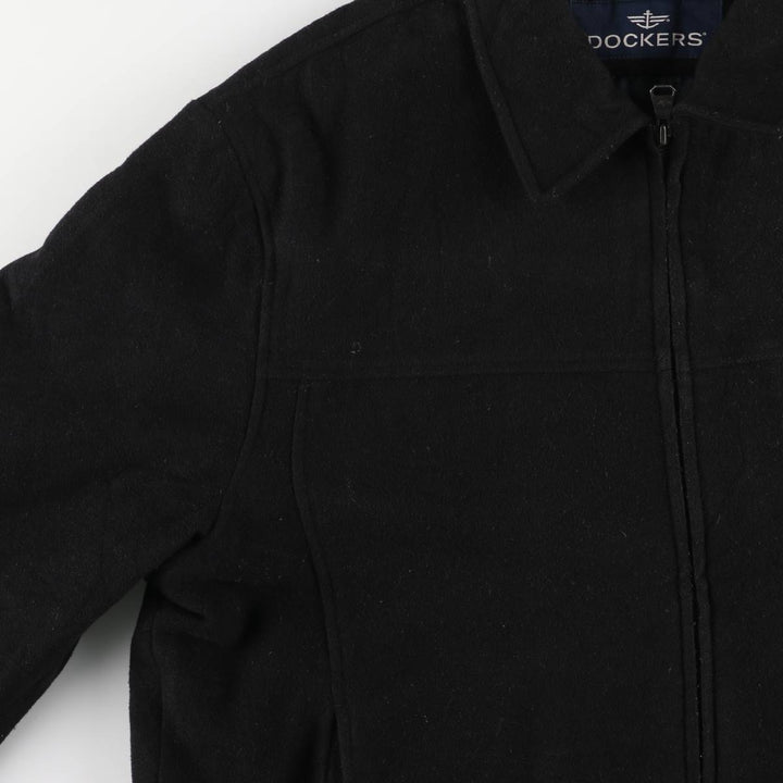 Dockers padded wool sports jacket, men's size XL wool black type Vintage Second Hand