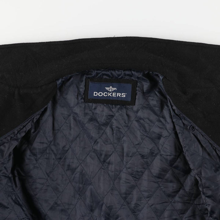 Dockers padded wool sports jacket, men's size XL wool black type Vintage Second Hand