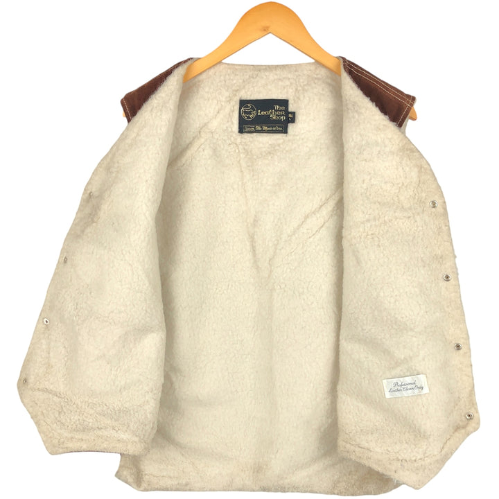 1970'S Sears THE LEARHER SHOP suede leather vest, men's size L, vintage genuine leather brown type Vintage Second Hand