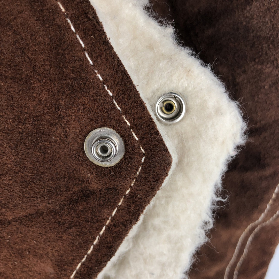 1970'S Sears THE LEARHER SHOP suede leather vest, men's size L, vintage genuine leather brown type Vintage Second Hand