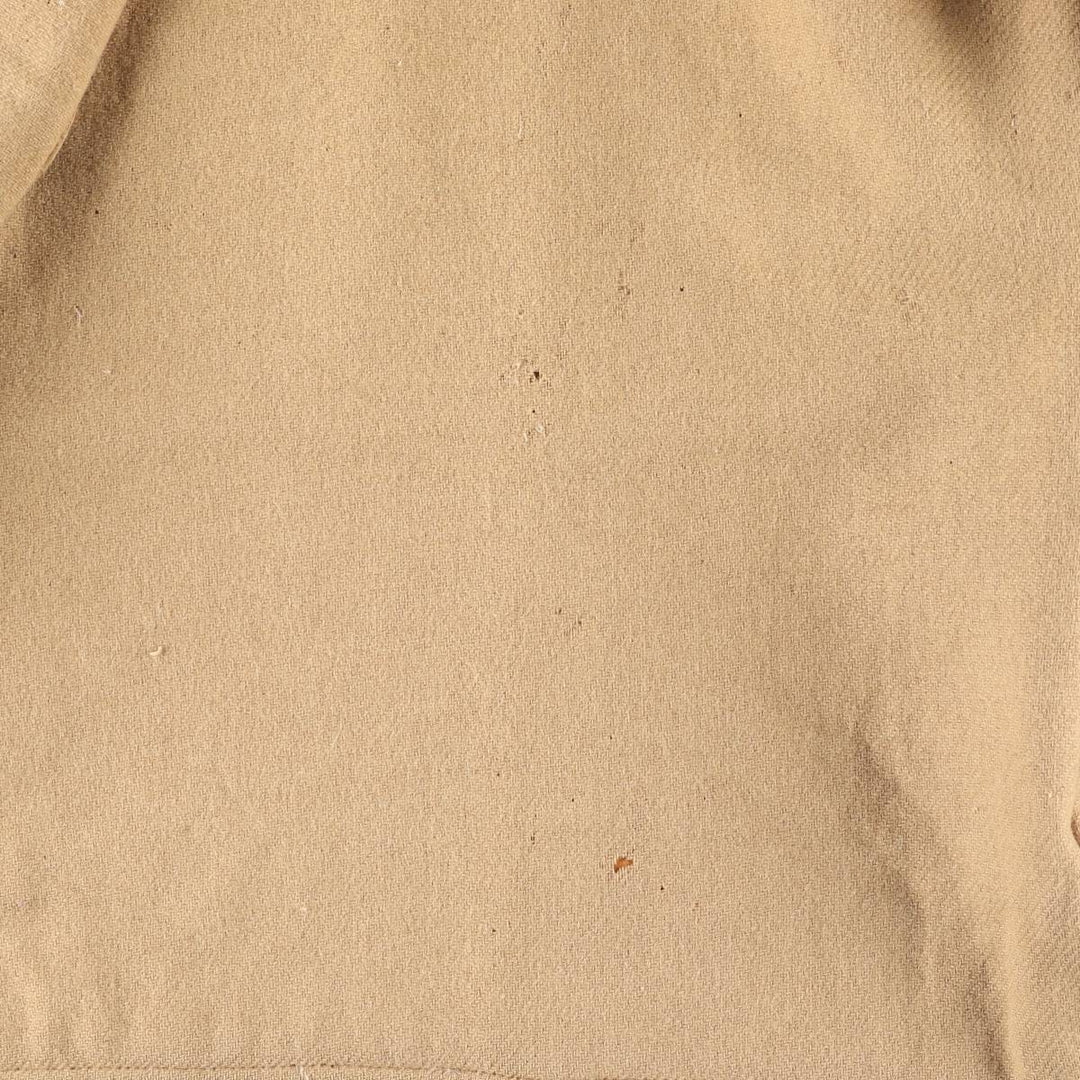 UNKNOWN Men's Vintage Leather Vest, Size L Dearskin Beige type Vintage Second Hand