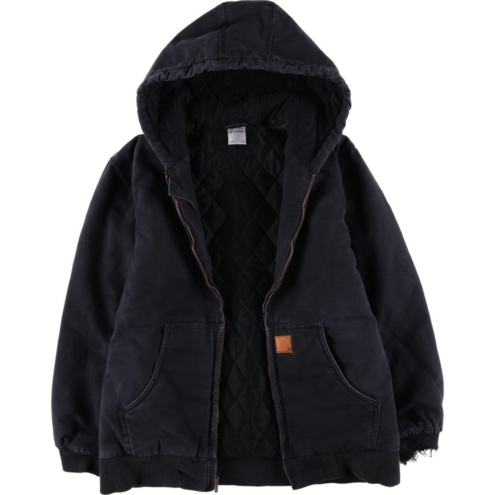 Carhartt Active Jacket, Padded Duck Full-Zip Hoodie, Women's, Size XL cotton Charcoal Vintage Second Hand