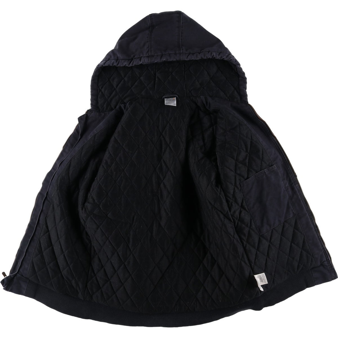 Carhartt Active Jacket, Padded Duck Full-Zip Hoodie, Women's, Size XL cotton Charcoal Vintage Second Hand