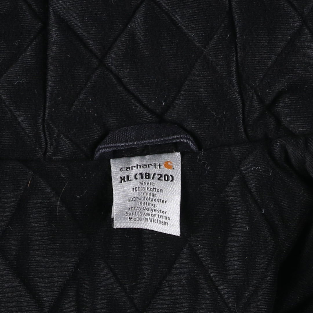 Carhartt Active Jacket, Padded Duck Full-Zip Hoodie, Women's, Size XL cotton Charcoal Vintage Second Hand