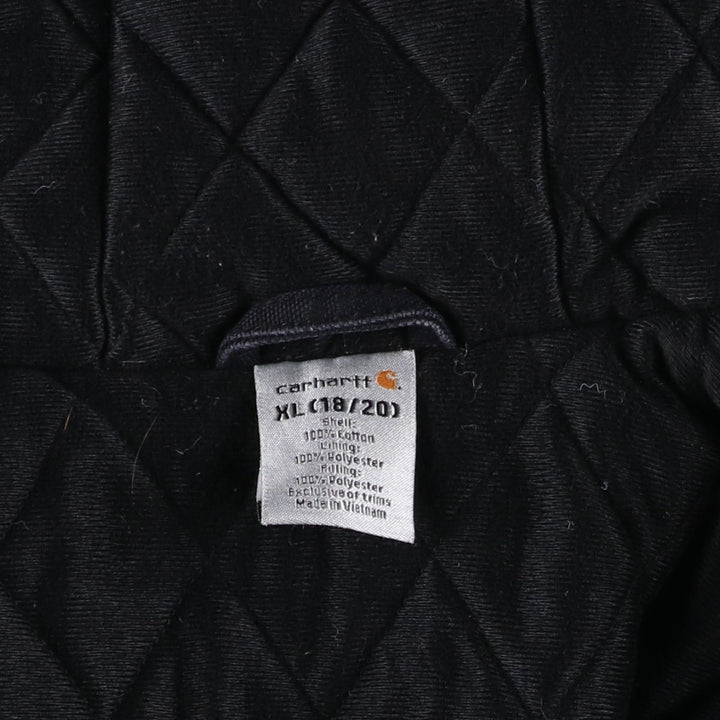 Carhartt Active Jacket, Padded Duck Full-Zip Hoodie, Women's, Size XL cotton Charcoal Vintage Second Hand