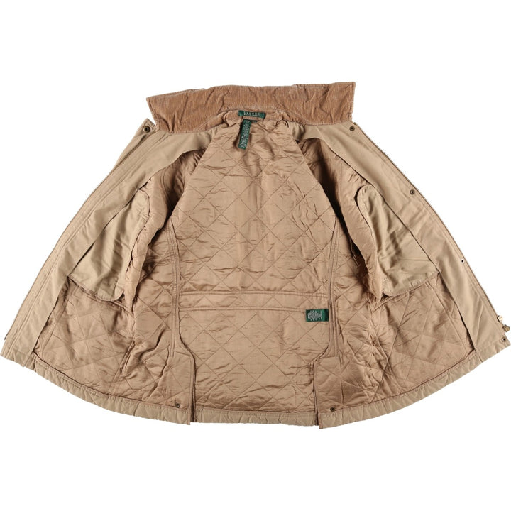 Ralph Lauren LAUREN Women's Quilted Puffer Jacket (Size L) polyester Beige type Vintage Second Hand