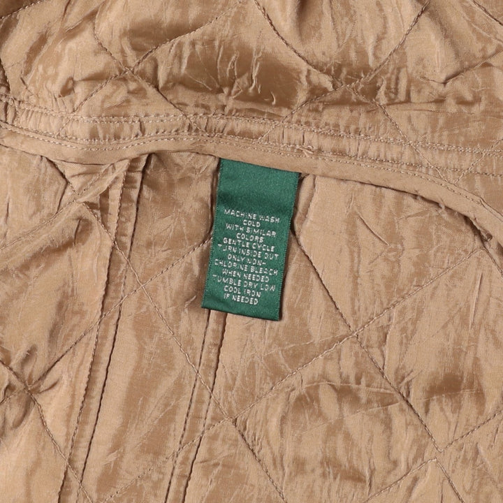 Ralph Lauren LAUREN Women's Quilted Puffer Jacket (Size L) polyester Beige type Vintage Second Hand
