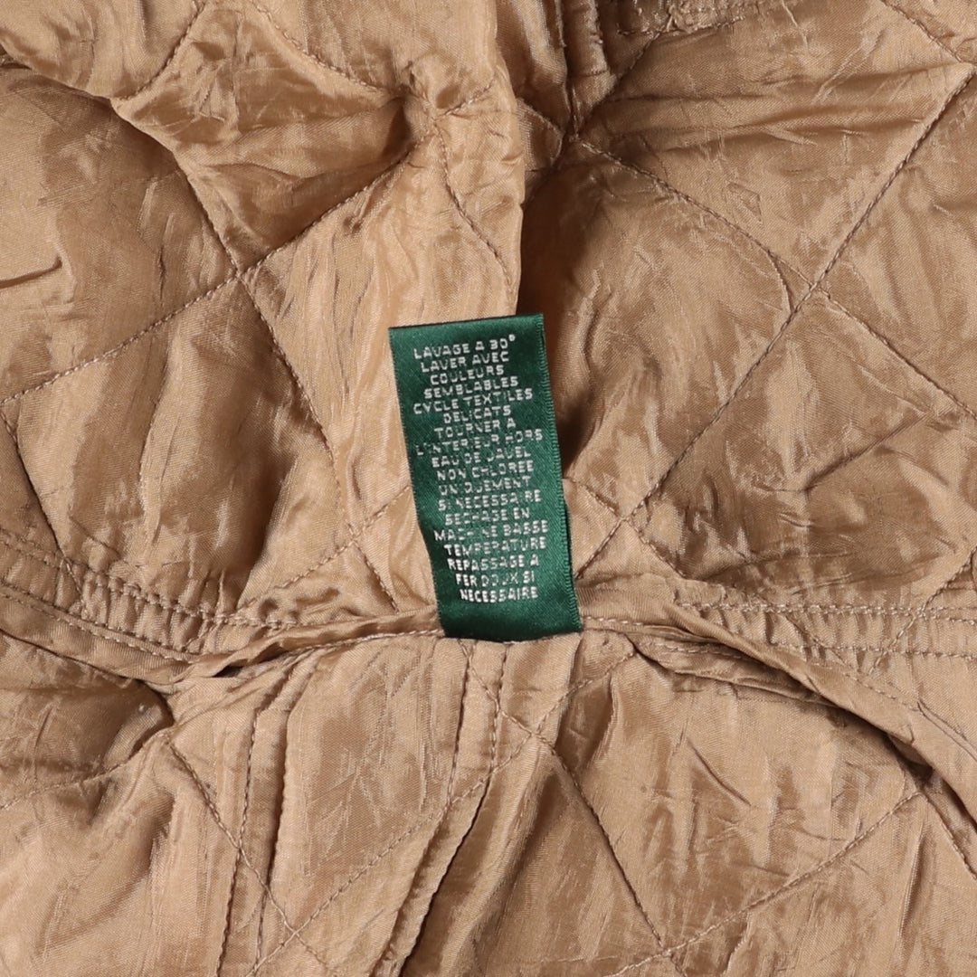 Ralph Lauren LAUREN Women's Quilted Puffer Jacket (Size L) polyester Beige type Vintage Second Hand