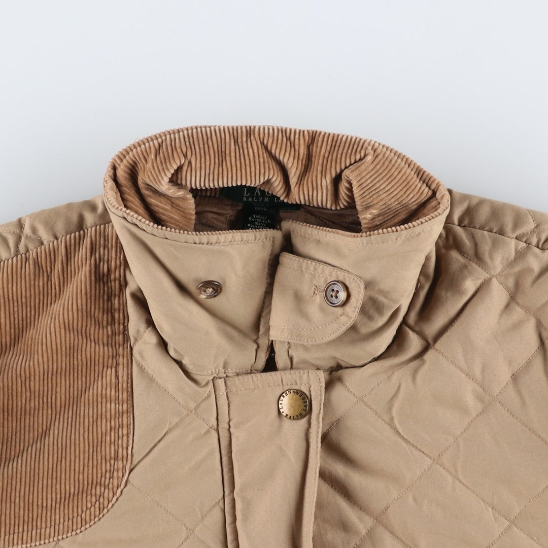 Ralph Lauren LAUREN Women's Quilted Puffer Jacket (Size L) polyester Beige type Vintage Second Hand