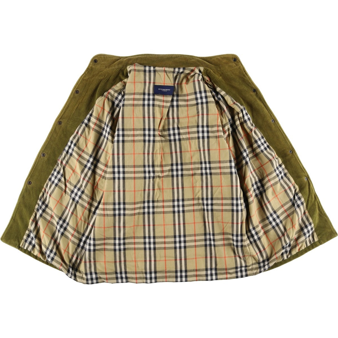 Burberry's BURBERRY LONDON padded corduroy jacket, women's size L cotton Khaki type Vintage Second Hand