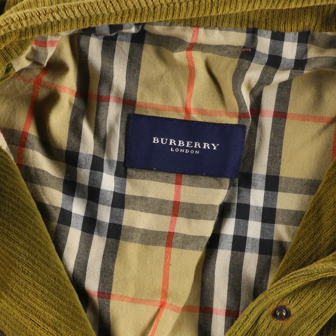 Burberry's BURBERRY LONDON padded corduroy jacket, women's size L cotton Khaki type Vintage Second Hand