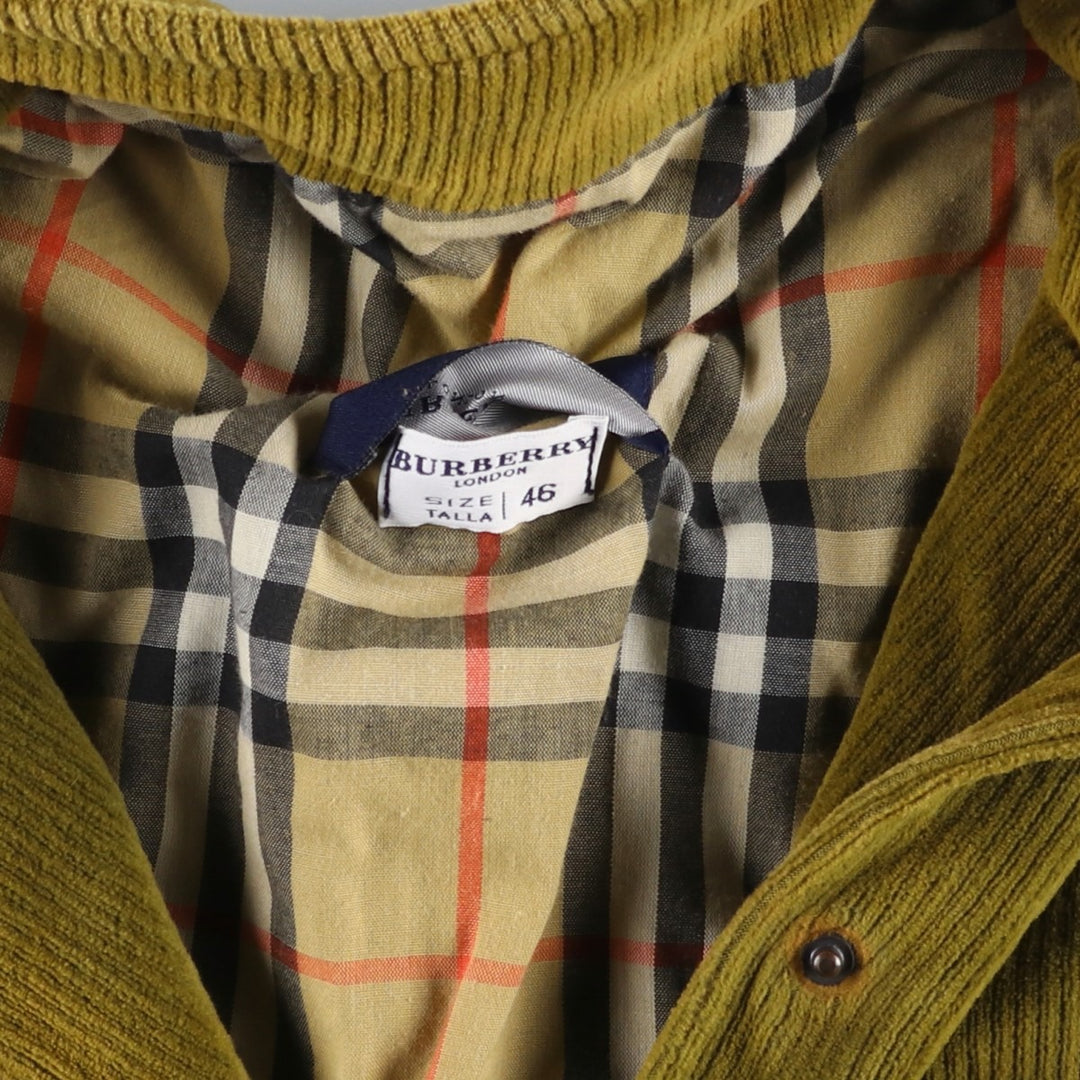 Burberry's BURBERRY LONDON padded corduroy jacket, women's size L cotton Khaki type Vintage Second Hand