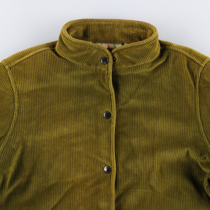 Burberry's BURBERRY LONDON padded corduroy jacket, women's size L cotton Khaki type Vintage Second Hand