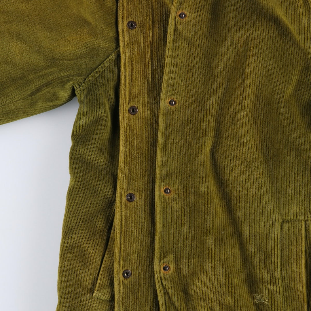 Burberry's BURBERRY LONDON padded corduroy jacket, women's size L cotton Khaki type Vintage Second Hand