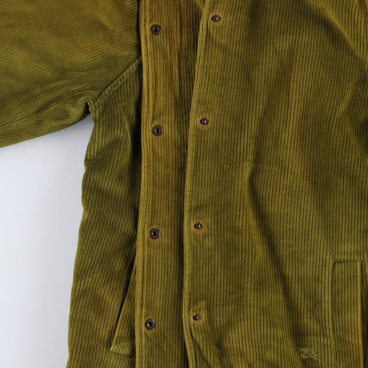 Burberry's BURBERRY LONDON padded corduroy jacket, women's size L cotton Khaki type Vintage Second Hand