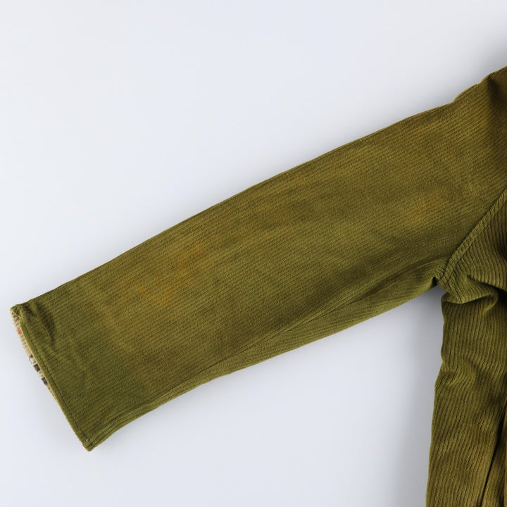 Burberry's BURBERRY LONDON padded corduroy jacket, women's size L cotton Khaki type Vintage Second Hand