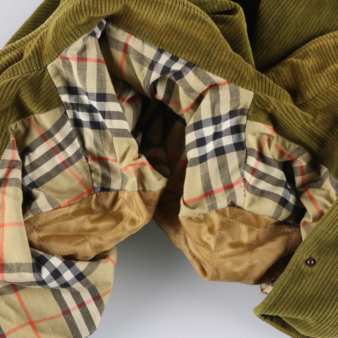 Burberry's BURBERRY LONDON padded corduroy jacket, women's size L cotton Khaki type Vintage Second Hand