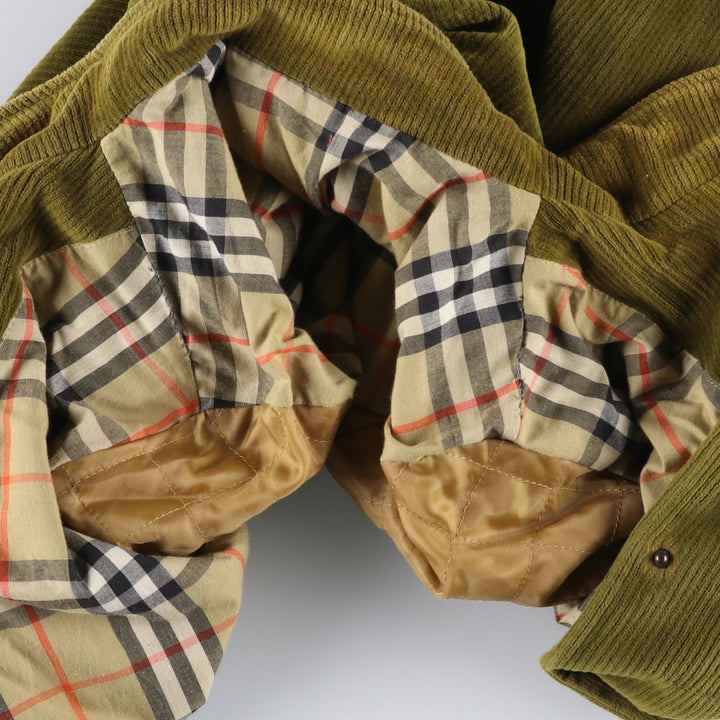 Burberry's BURBERRY LONDON padded corduroy jacket, women's size L cotton Khaki type Vintage Second Hand