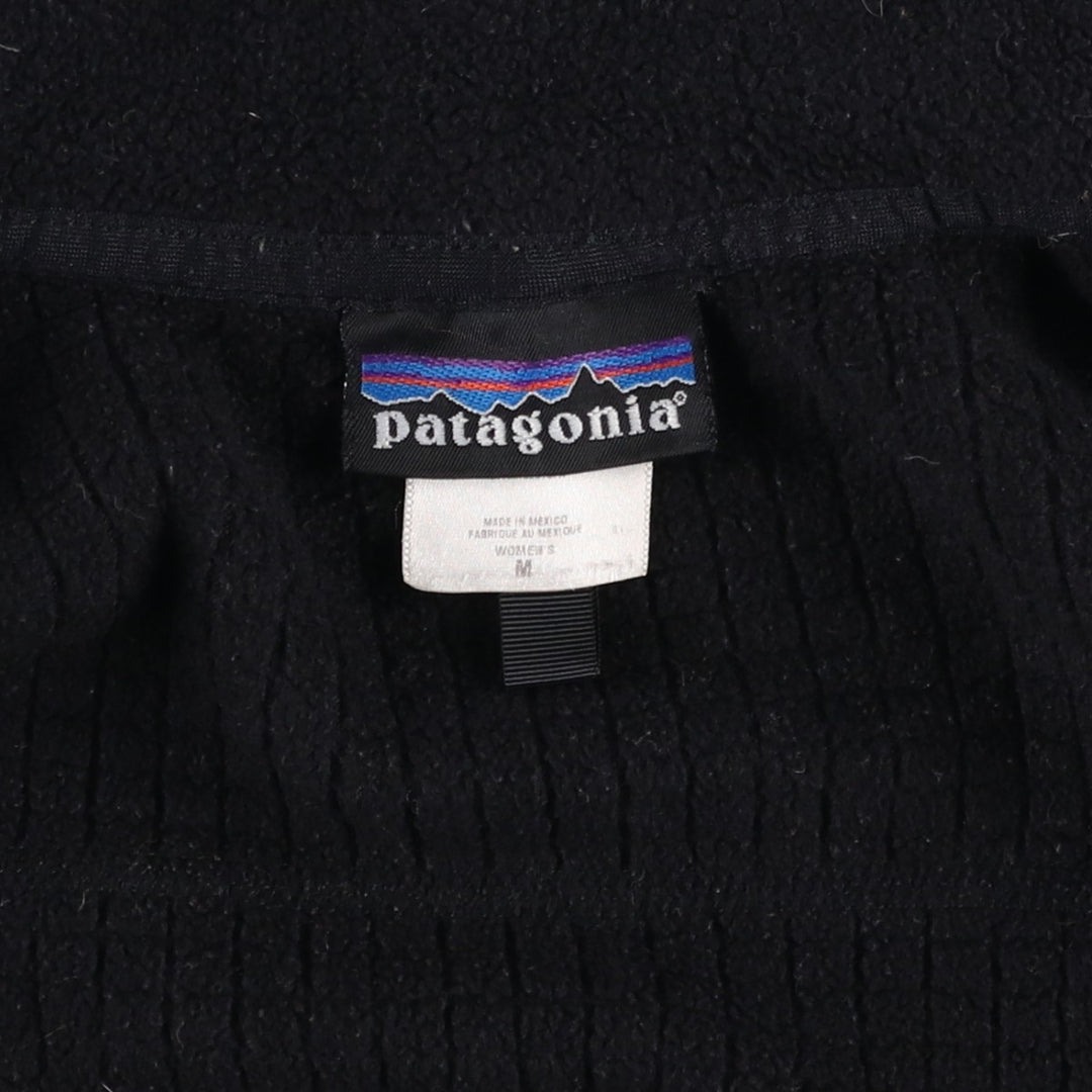 Patagonia fleece jacket, women's size M polyester black type Vintage Second Hand