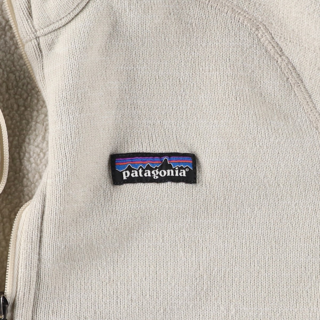 Patagonia Better Sweater Jacket 25542SP16 Fleece Jacket, Women's Size L polyester ivory Vintage Second Hand
