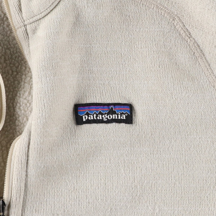 Patagonia Better Sweater Jacket 25542SP16 Fleece Jacket, Women's Size L polyester ivory Vintage Second Hand