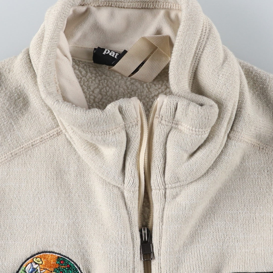 Patagonia Better Sweater Jacket 25542SP16 Fleece Jacket, Women's Size L polyester ivory Vintage Second Hand