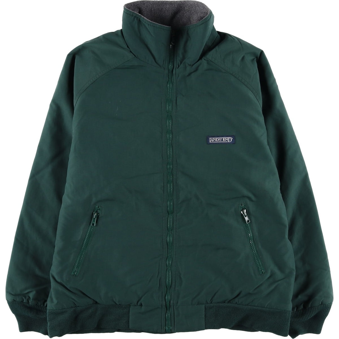 Vintage 80s-90'S Lands' End padded fleece jacket, women's size M Nylon green type Vintage Second Hand