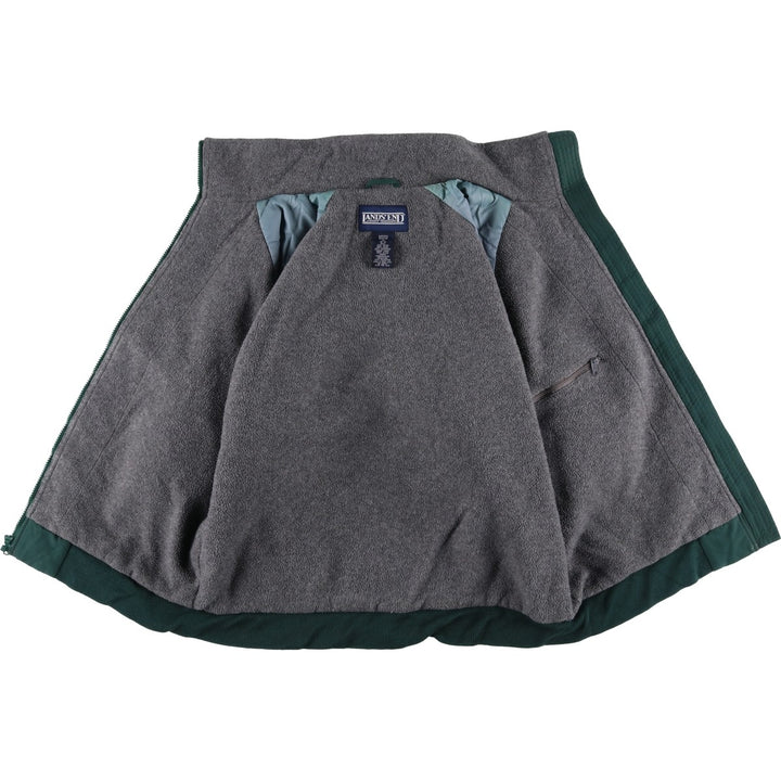 Vintage 80s-90'S Lands' End padded fleece jacket, women's size M Nylon green type Vintage Second Hand