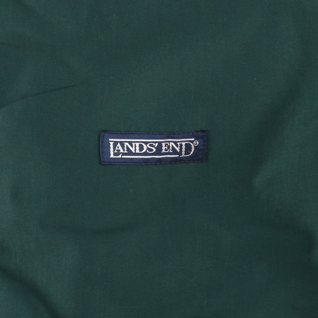 Vintage 80s-90'S Lands' End padded fleece jacket, women's size M Nylon green type Vintage Second Hand