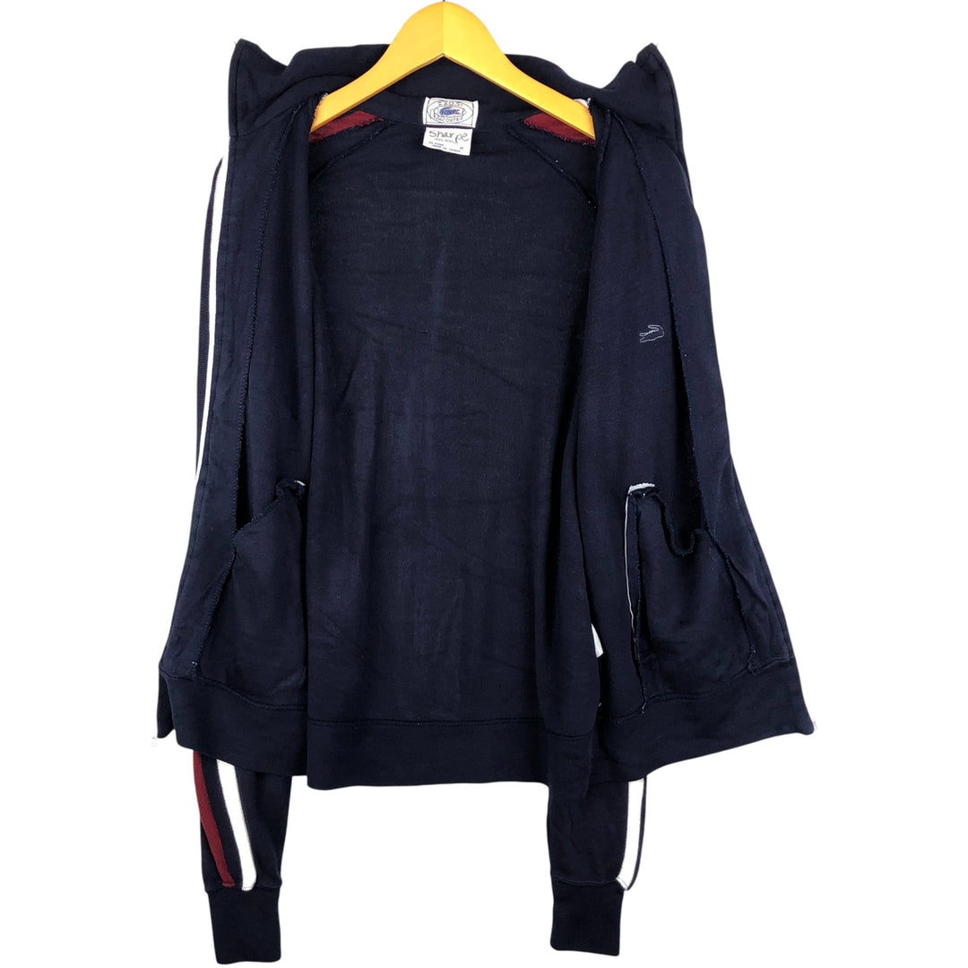 Vintage 70s-80'S Lacoste IZOD Jersey Track Jacket, Men's Size Medium acrylic navy blue type Vintage Second Hand