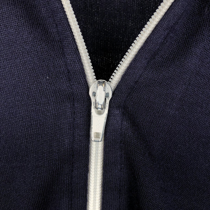 Vintage 70s-80'S Lacoste IZOD Jersey Track Jacket, Men's Size Medium acrylic navy blue type Vintage Second Hand