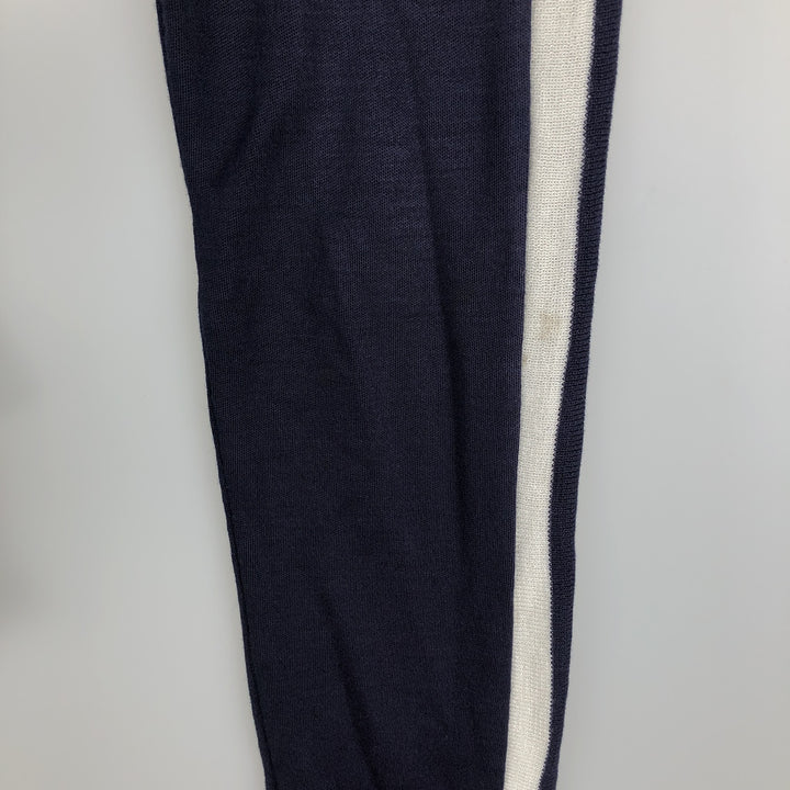 Vintage 70s-80'S Lacoste IZOD Jersey Track Jacket, Men's Size Medium acrylic navy blue type Vintage Second Hand