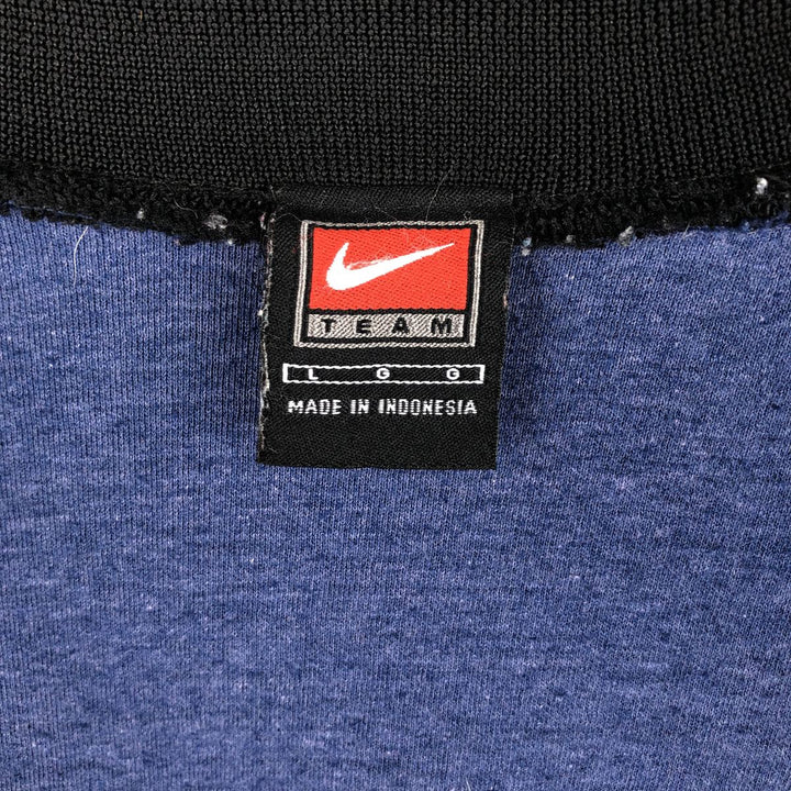 00'S Nike NIKE TEAM Jersey Track Jacket Men's L size polyester navy blue type Vintage Second Hand