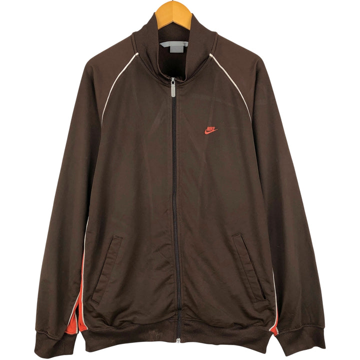 00'S Nike Jersey Track Jacket Men's L size polyester brown type Vintage Second Hand