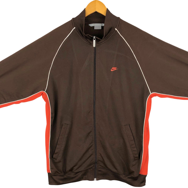 00'S Nike Jersey Track Jacket Men's L size polyester brown type Vintage Second Hand