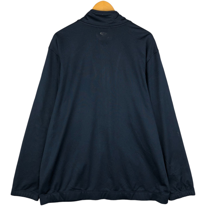 00'S adidas jersey track jacket, men's XL size polyester navy blue type Vintage Second Hand