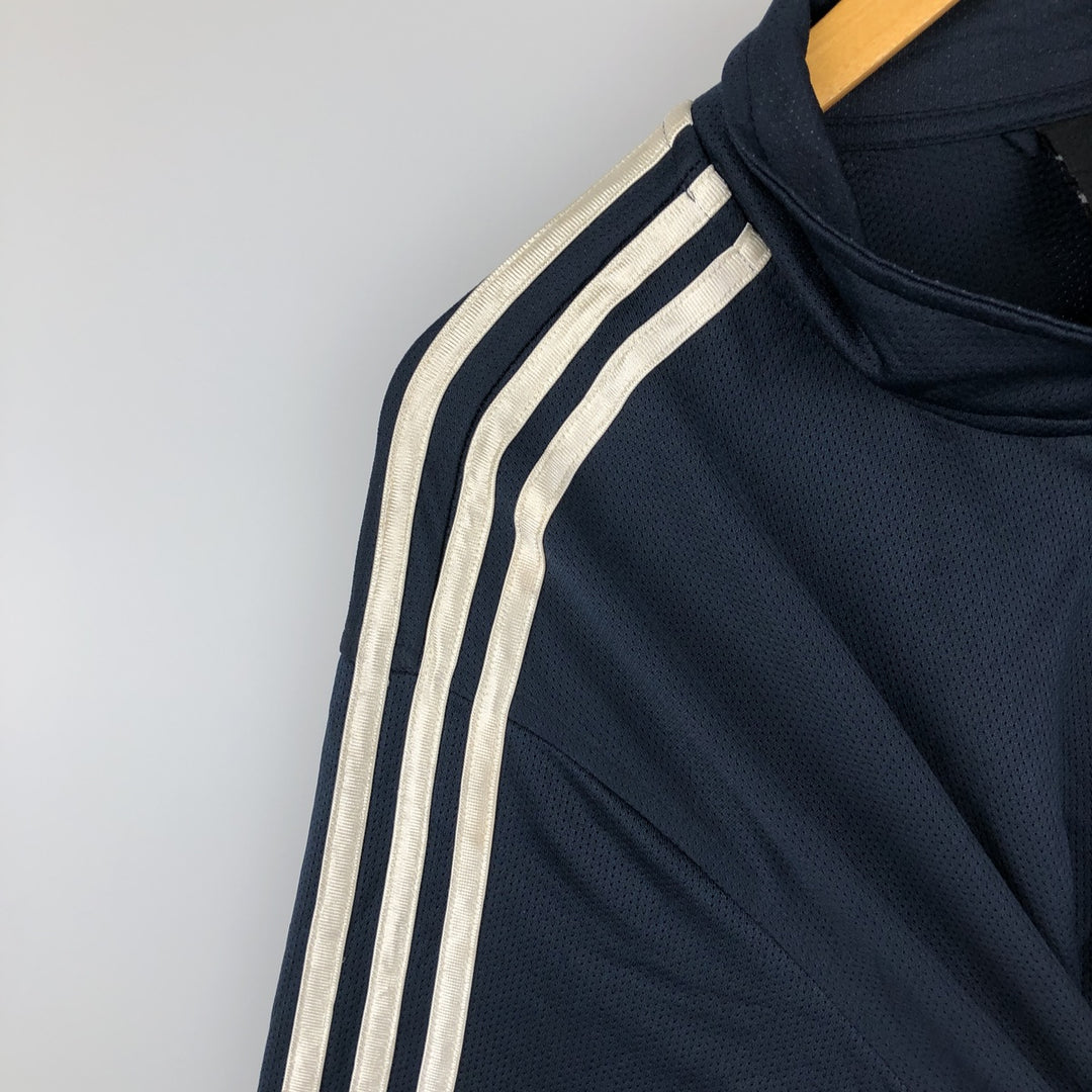 00'S adidas jersey track jacket, men's XL size polyester navy blue type Vintage Second Hand