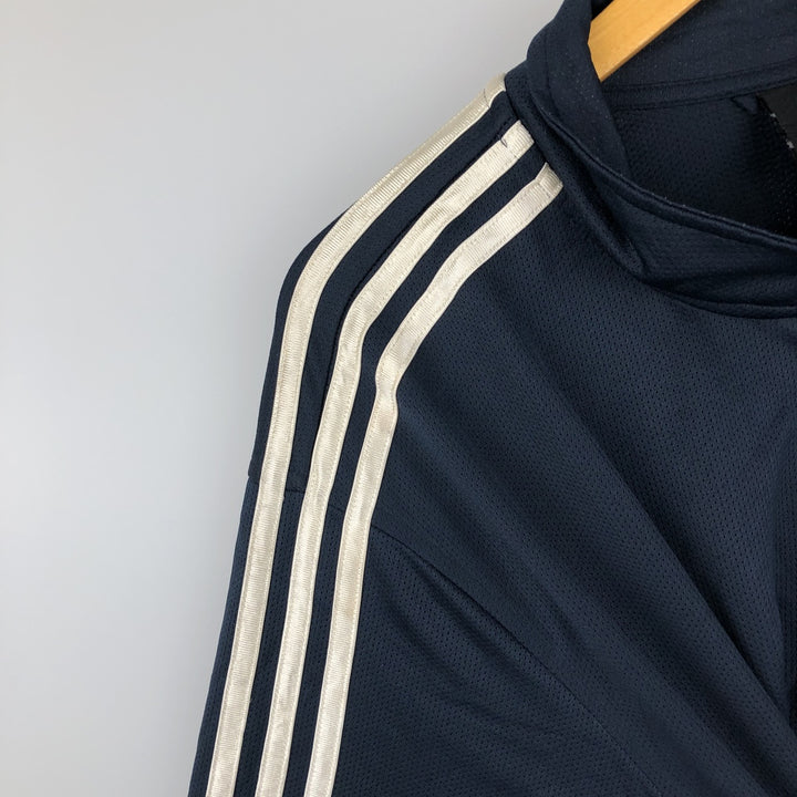 00'S adidas jersey track jacket, men's XL size polyester navy blue type Vintage Second Hand