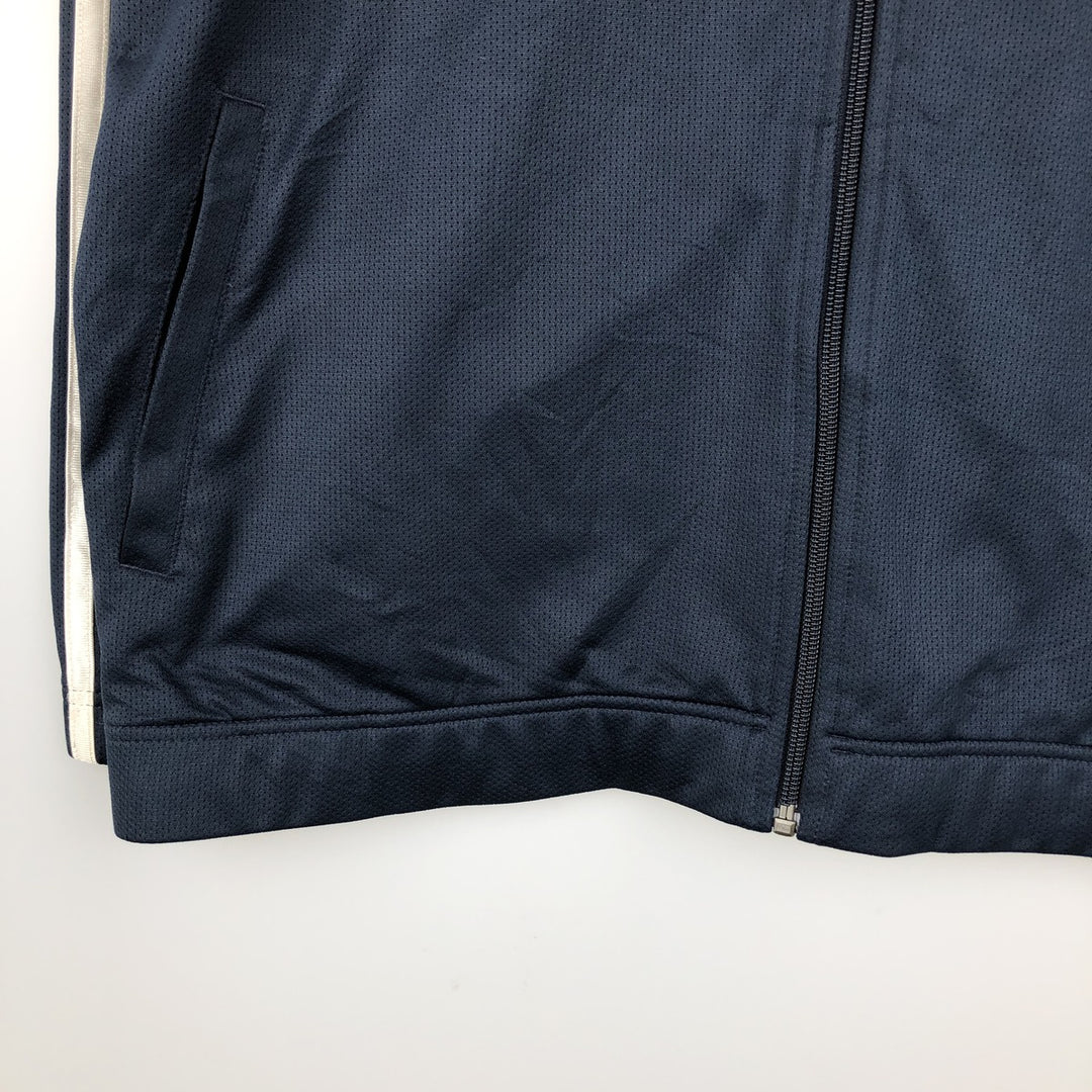 00'S adidas jersey track jacket, men's XL size polyester navy blue type Vintage Second Hand