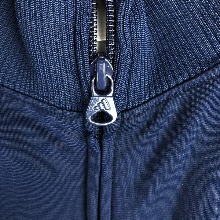 00'S adidas jersey track jacket, men's size L polyester navy blue type Vintage Second Hand