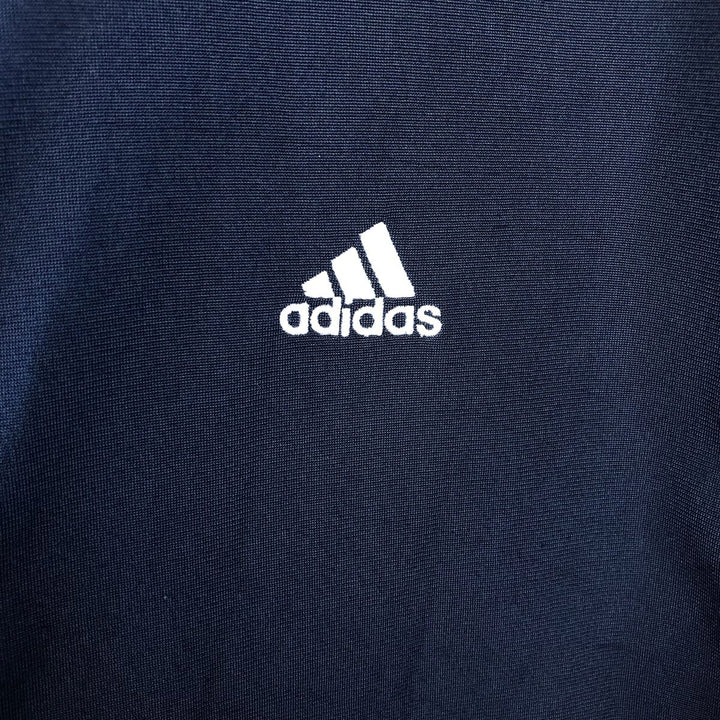 00'S adidas jersey track jacket, men's size L polyester navy blue type Vintage Second Hand