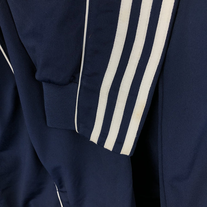 00'S adidas jersey track jacket, men's size L polyester navy blue type Vintage Second Hand