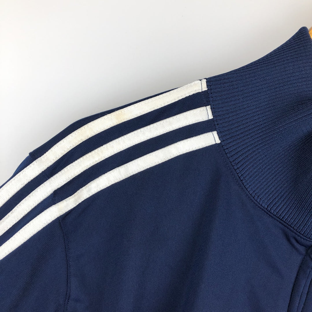 00'S adidas jersey track jacket, men's size L polyester navy blue type Vintage Second Hand