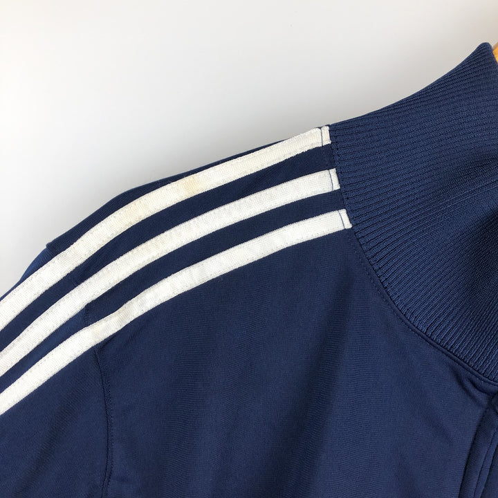 00'S adidas jersey track jacket, men's size L polyester navy blue type Vintage Second Hand